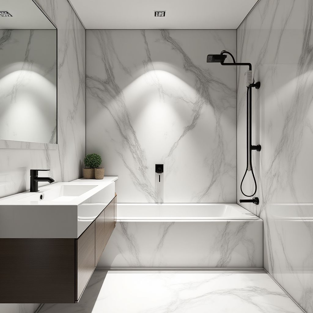 Luxuriös renoviertes Badezimmer
