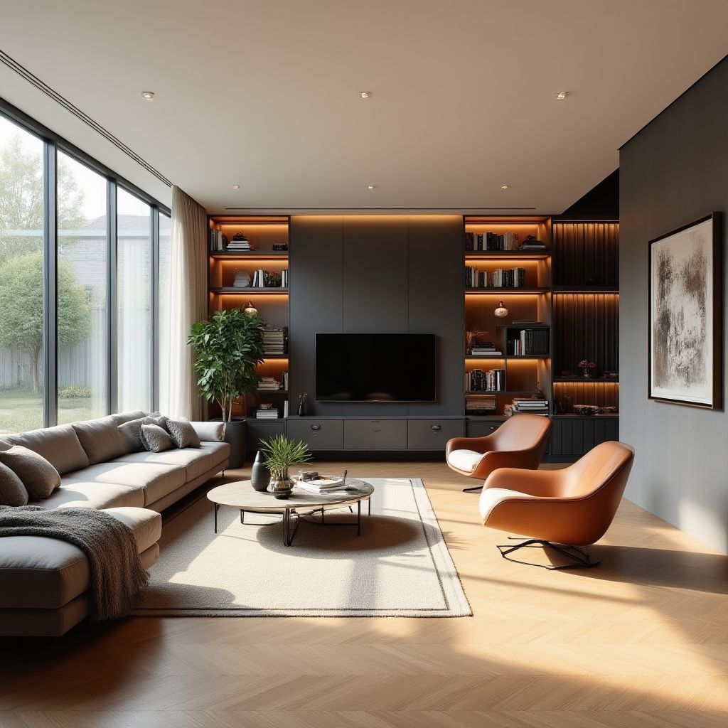 Elegant renoviertes Wohnzimmer