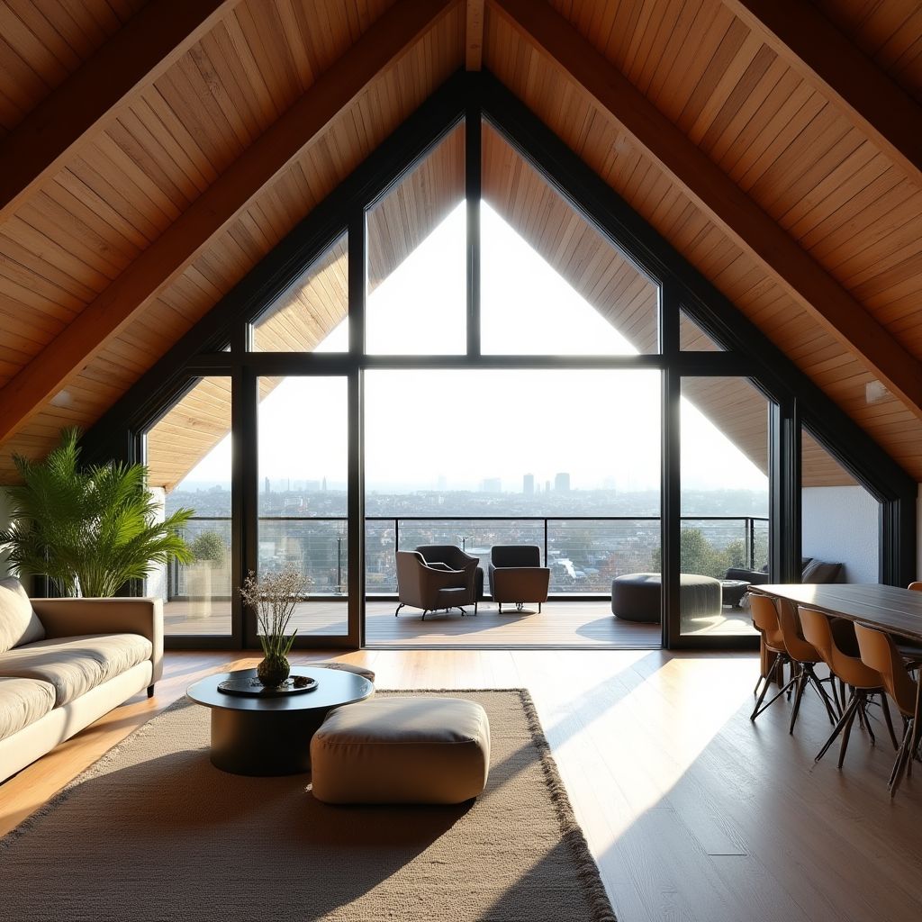 Dachgeschossausbau mit Glasfront