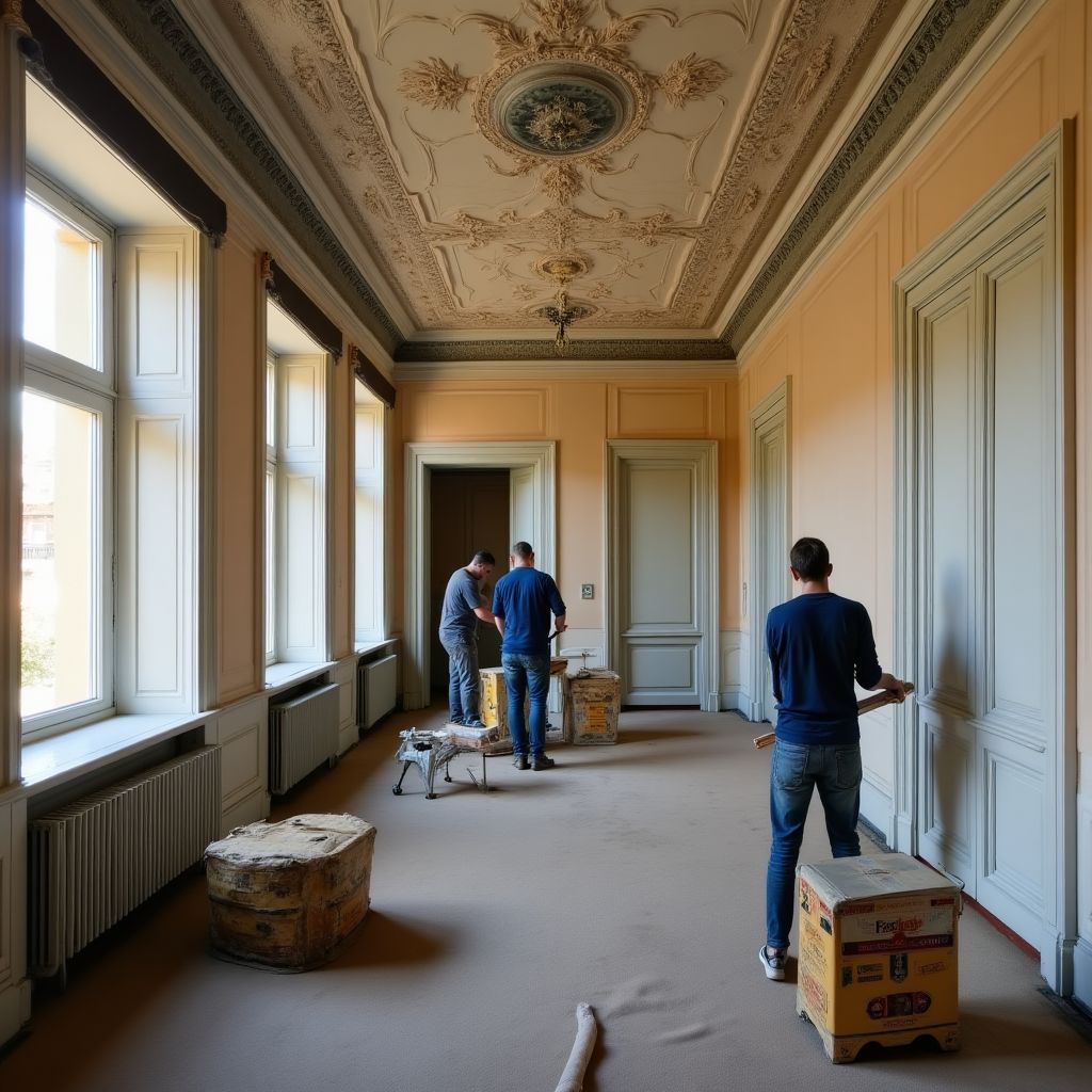 Renovierungsarbeiten in einem Münchner Altbau